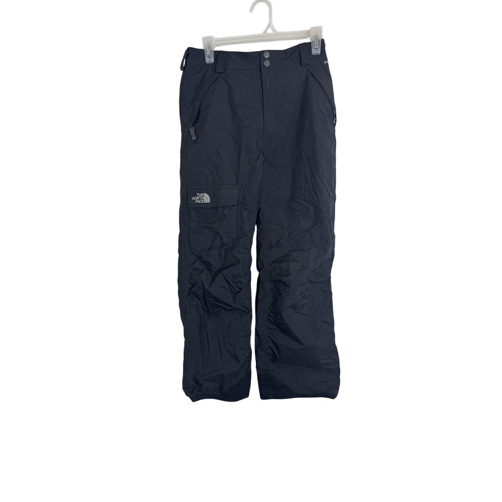 The North Face Snow Pants Boys L Black Insulated HyVent Ski Snowboarding